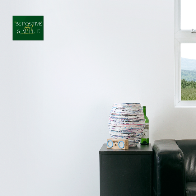 BE Positive and Smile – Inspirational Quote by Inkarti